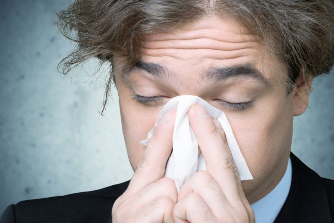 zapušen nos prehlada kijavica