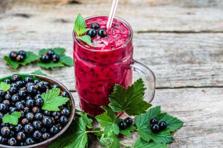 Bobice, šejk, jagode, borovnice