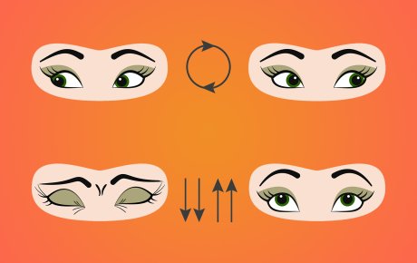 vežbe za umorne oči