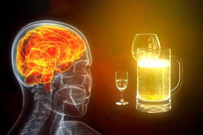 delovanje alkohola na mozak