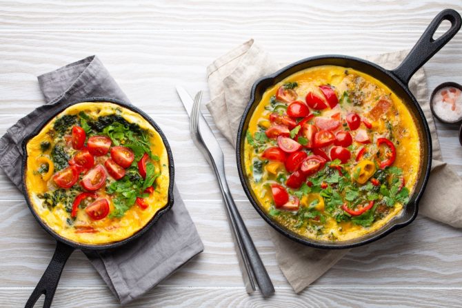 jaja i povrće za doručak